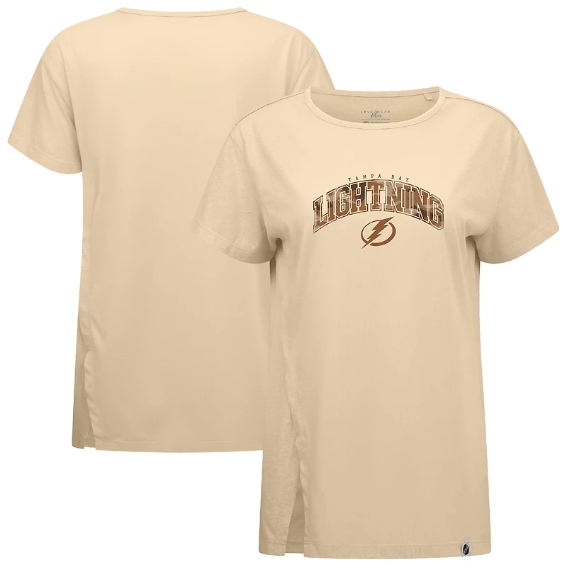 Women's Levelwear Khaki Tampa Bay Lightning Desert Camo Influx Decoy T-Shirt