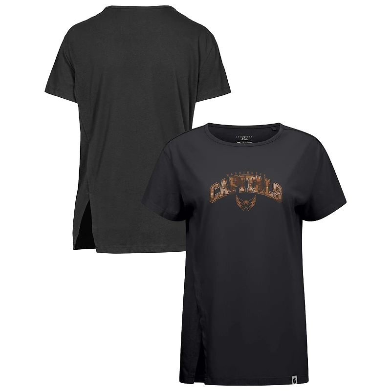 Women's Levelwear Black Washington Capitals Desert Camo Influx Decoy T-Shirt