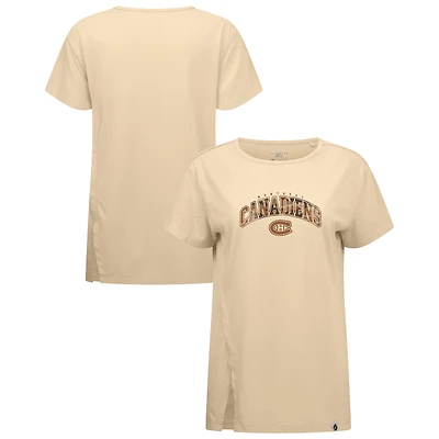Women's Levelwear Khaki Montreal Canadiens Desert Camo Influx Decoy T-Shirt