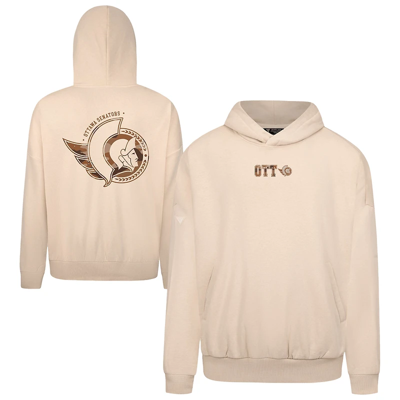 Men's Levelwear  Khaki Ottawa Senators Pullover Hoodie