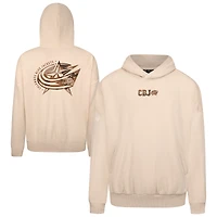 Men's Levelwear  Khaki Columbus Blue Jackets Pullover Hoodie