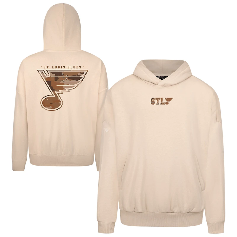 Men's Levelwear  Khaki St. Louis Blues Pullover Hoodie
