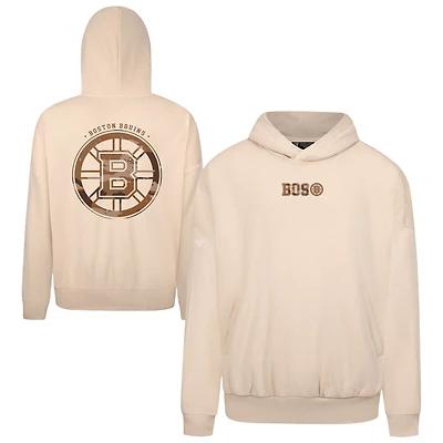 Men's Levelwear  Khaki Boston Bruins Pullover Hoodie