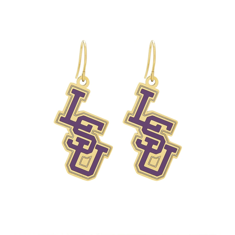 Women's LSU Tigers Enamel Stainless Steel Earrings