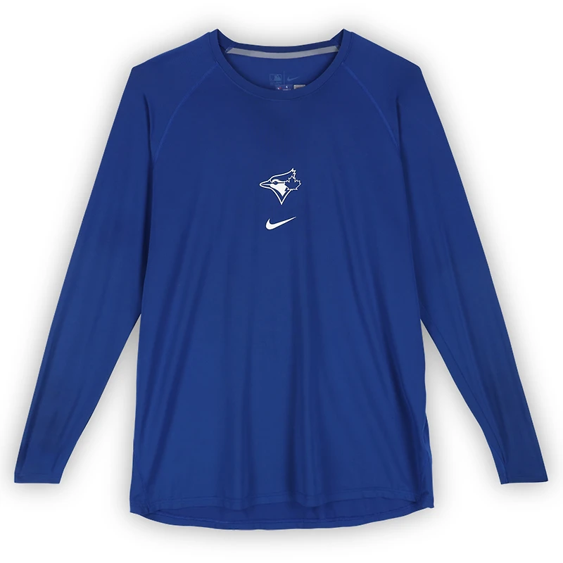 George Springer Toronto Blue Jays Player-Worn Royal Nike Long Sleeve T-Shirt from the 2024 MLB Season - Size XL