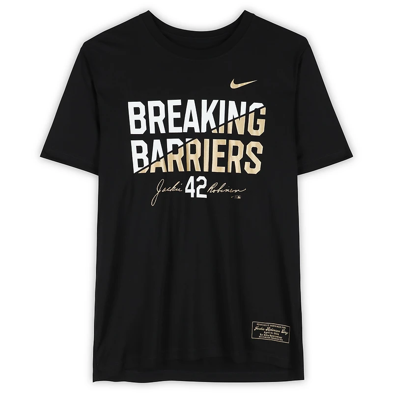 George Springer Toronto Blue Jays Player-Worn Black Nike Jackie Robinson Day T-Shirt from the 2024 MLB Season - Size XL
