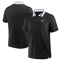 Men's Fanatics Black New Zealand Rugby All Blacks Tipped Polo
