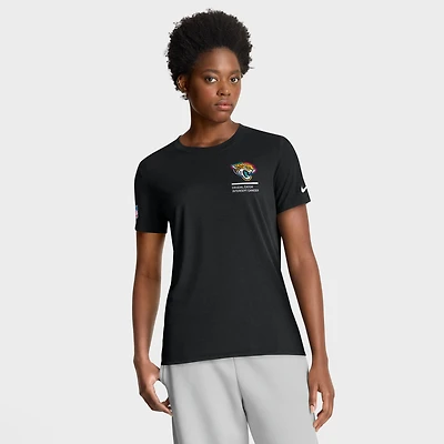 Women's Nike Black Jacksonville Jaguars 2025 NFL Crucial Catch Tri-Blend Dri-FIT T-Shirt