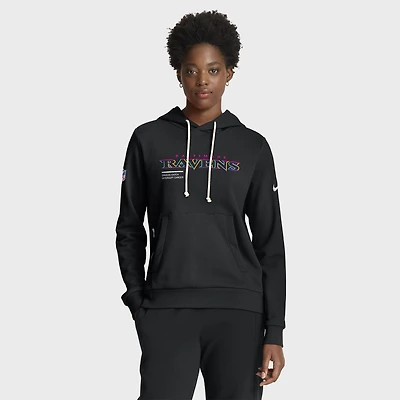 Women's Nike Black Baltimore Ravens 2025 NFL Crucial Catch Sideline Standard Issue Dri-FIT Hoodie