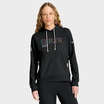 Women's Nike Black Indianapolis Colts 2025 NFL Crucial Catch Sideline Standard Issue Dri-FIT Hoodie