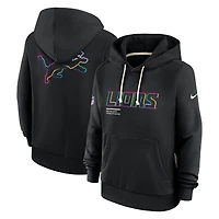 Women's Nike Black Detroit Lions 2025 NFL Crucial Catch Sideline Standard Issue Dri-FIT Hoodie