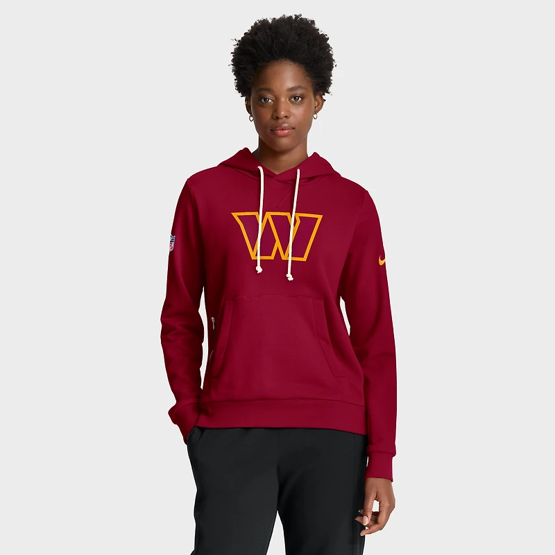 Women's Nike Burgundy Washington Commanders Sideline Standard Issue Initial Home Dri-FIT Hoodie