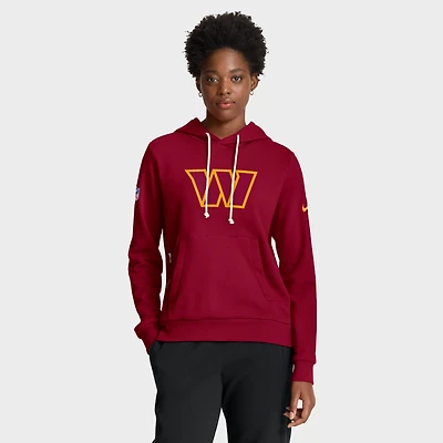 Women's Nike Burgundy Washington Commanders Sideline Standard Issue Initial Home Dri-FIT Hoodie