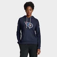 Women's Nike Navy Tennessee Titans Sideline Standard Issue Initial Home Dri-FIT Hoodie