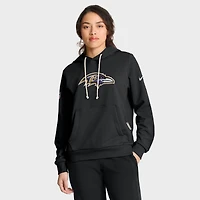 Women's Nike Black Baltimore Ravens Sideline Standard Issue Initial Home Dri-FIT Hoodie