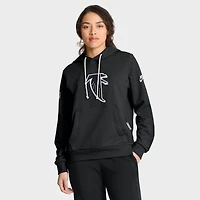 Women's Nike Black Atlanta Falcons Throwback Sideline Standard Issue Dri-FIT Hoodie
