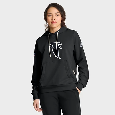 Women's Nike Black Atlanta Falcons Throwback Sideline Standard Issue Dri-FIT Hoodie