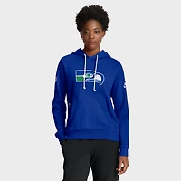 Women's Nike Royal Seattle Seahawks Throwback Sideline Standard Issue Dri-FIT Hoodie