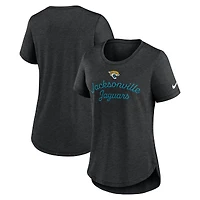 Women's Nike Black Jacksonville Jaguars Script Tri-Blend T-Shirt