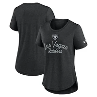 Women's Nike Black Las Vegas Raiders Script Tri-Blend T-Shirt