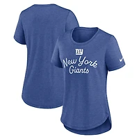 Women's Nike Royal New York Giants Script Tri-Blend T-Shirt