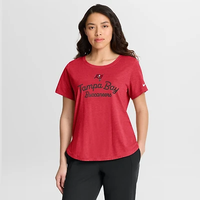 Women's Nike Red Tampa Bay Buccaneers Script Tri-Blend T-Shirt