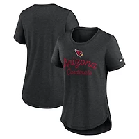 Women's Nike Black Arizona Cardinals Script Tri-Blend T-Shirt