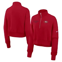 Women's Nike Scarlet San Francisco 49ers Primetime Phoenix Half-Zip Sweatshirt