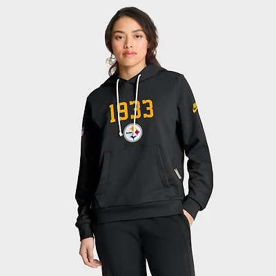 Women's Nike Pittsburgh Steelers Sideline Standard Issue Throwback Dri-FIT Hoodie