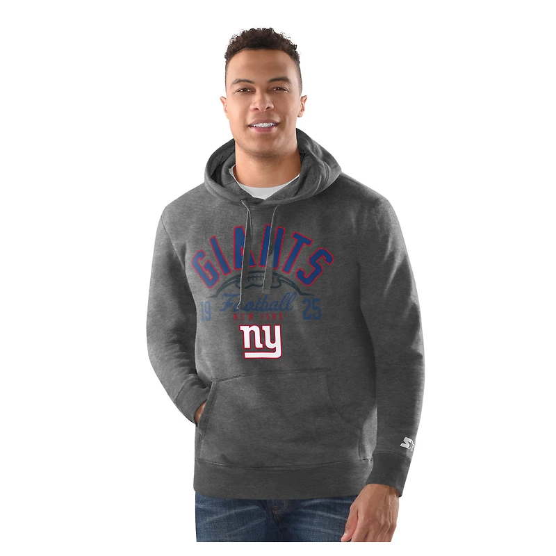 Men's Starter  Charcoal New York Giants Pullover Hoodie
