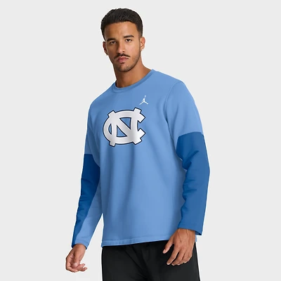 Men's Jordan Brand Carolina Blue North Tar Heels 2025 Sideline Coach Performance Long Sleeve T-Shirt