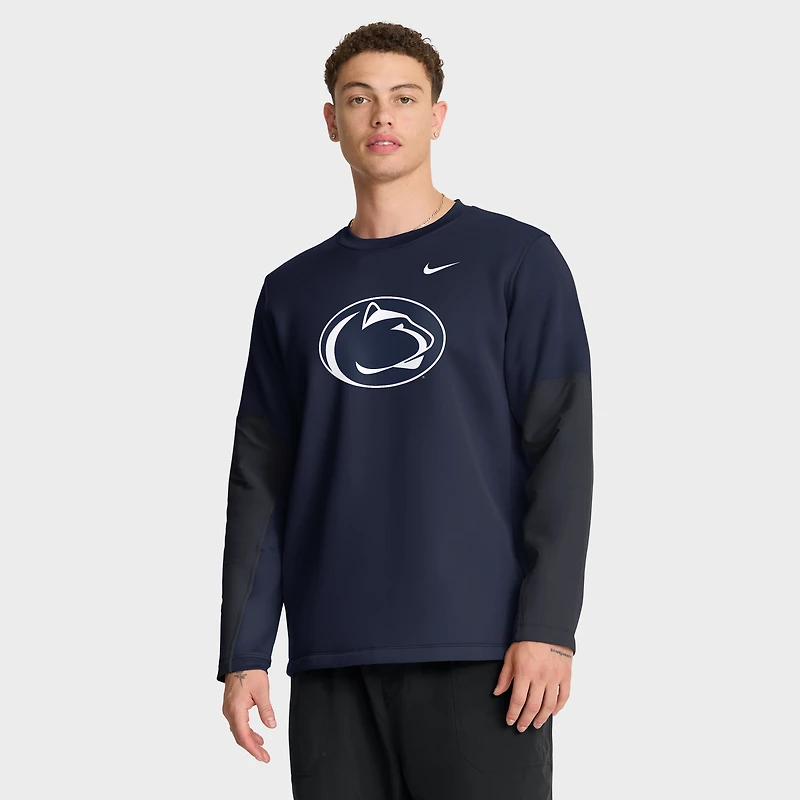 Men's Nike Navy Penn State Nittany Lions 2025 Sideline Coach Performance Long Sleeve T-Shirt