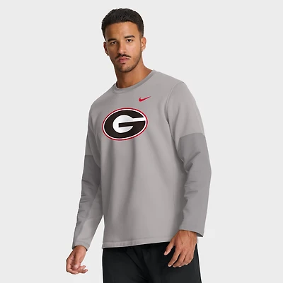 Men's Nike Georgia Bulldogs 2025 Sideline Coach Performance Long Sleeve T-Shirt
