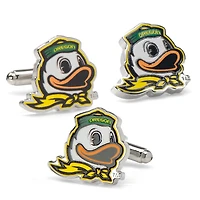 Oregon Ducks Cufflinks & Lapel Pin Set