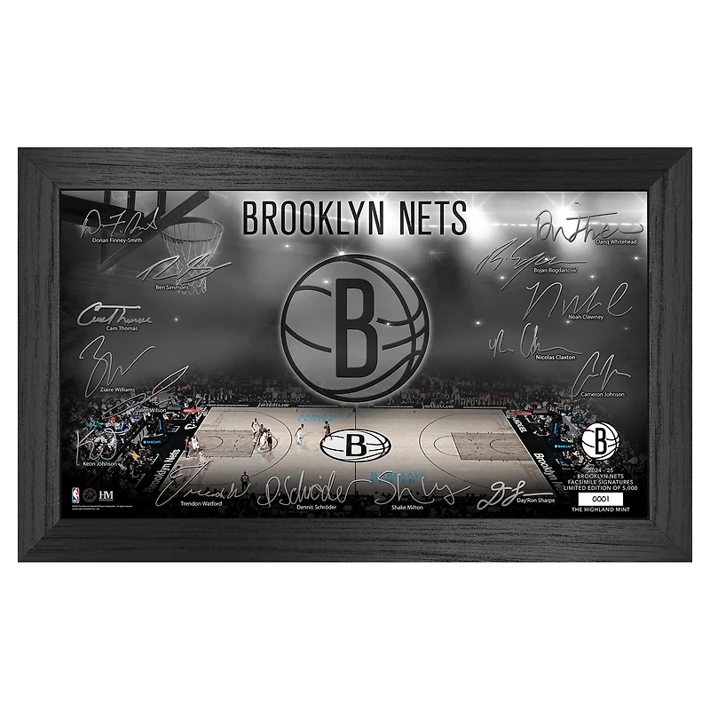 Highland Mint  Brooklyn Nets Signature Court Print