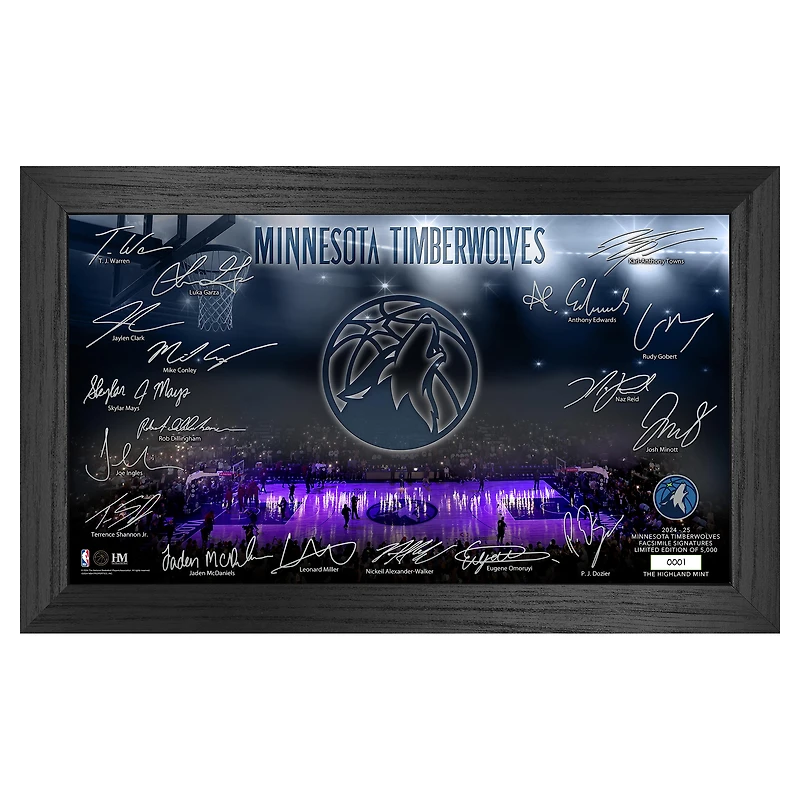 Highland Mint Minnesota Timberwolves Signature Court Print