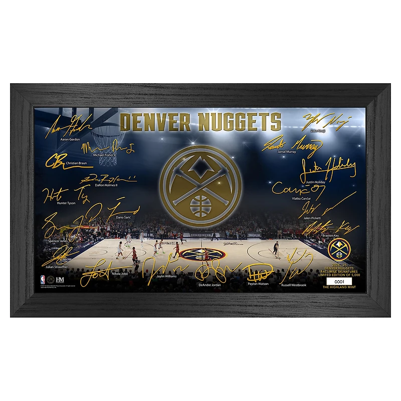 Highland Mint  Denver Nuggets Signature Court Print