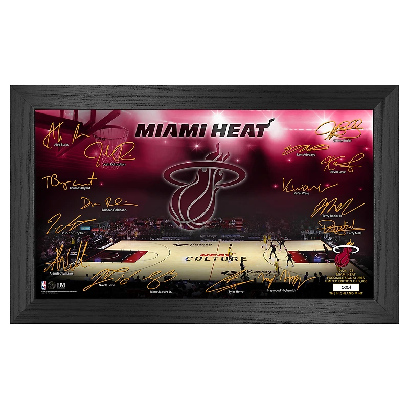Highland Mint  Miami Heat Signature Court Print