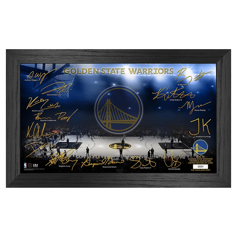 Highland Mint  Golden State Warriors Signature Court Print