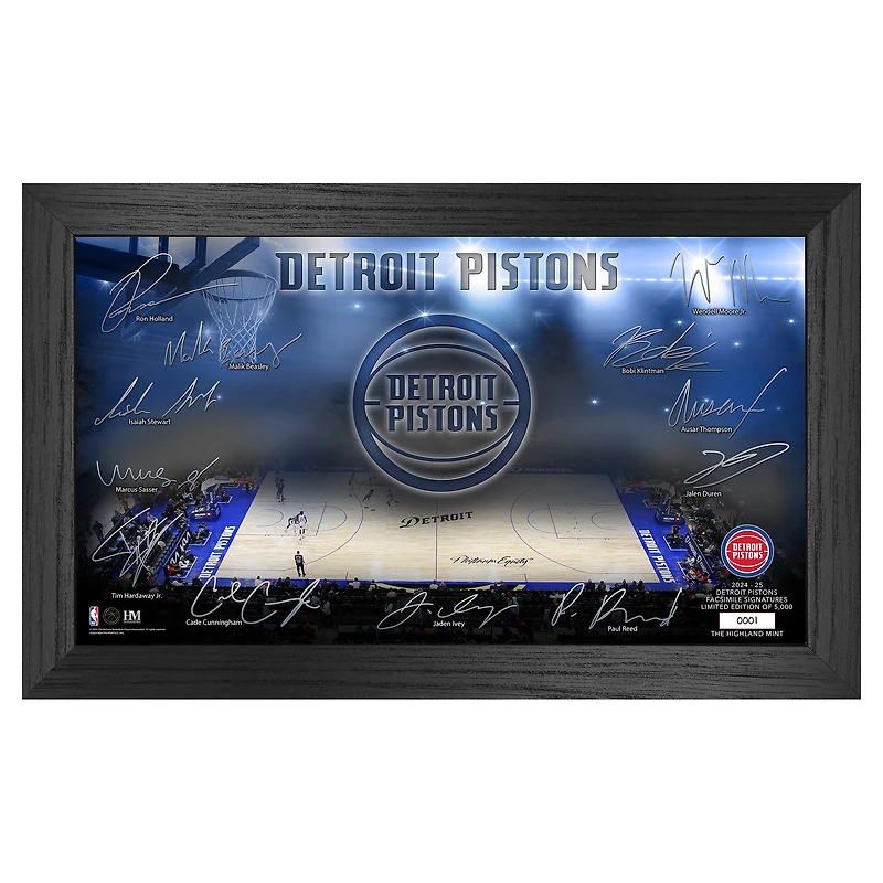 Highland Mint  Detroit Pistons Signature Court Print