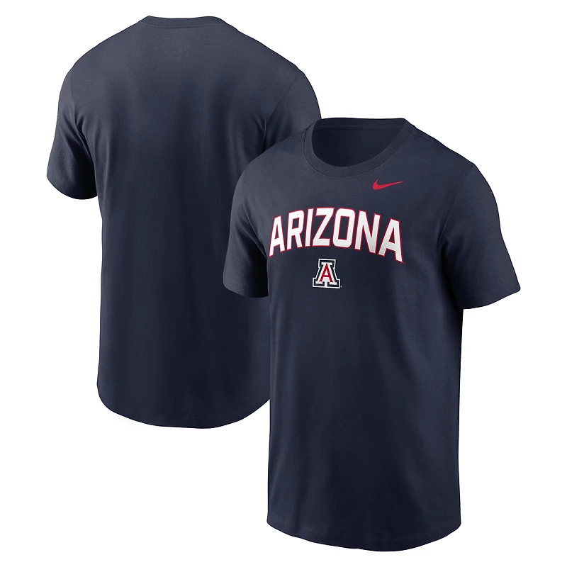 Men's Nike Navy Arizona Wildcats Primetime Arch Stack T-Shirt