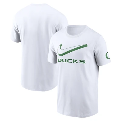 Men's Nike White Oregon Ducks Primetime 2-Hit Swoosh T-Shirt