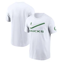 Men's Nike White Oregon Ducks Primetime 2-Hit Swoosh T-Shirt