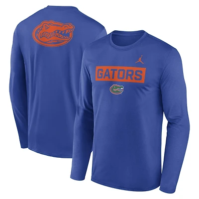 Men's Jordan Brand Royal Florida Gators Primetime Campus 2-Hit Legend Long Sleeve T-Shirt