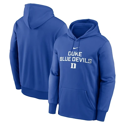 Men's Nike Royal Duke Blue Devils Team Stacked Performance Pullover Hoodie