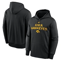 Men's Nike Black Iowa Hawkeyes Team Stacked Performance Pullover Hoodie