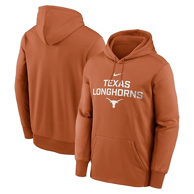Men's Nike Texas Orange Longhorns Team Stacked Performance Pullover Hoodie