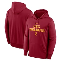 Men's Nike Cardinal USC Trojans Team Stacked Performance Pullover Hoodie