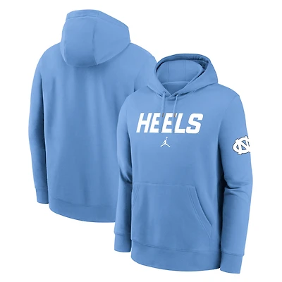 Men's Jordan Brand Carolina Blue North Tar Heels Nickname Club Fleece Pullover Hoodie