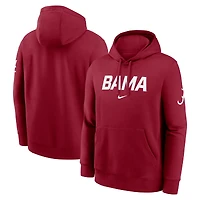 Men's Nike Crimson Alabama Tide Nickname Club Fleece Pullover Hoodie